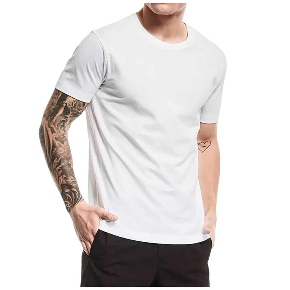 GARSIL - x3 Polera De Algodon Manga Corta Para Hombre  - Cuello Redondo