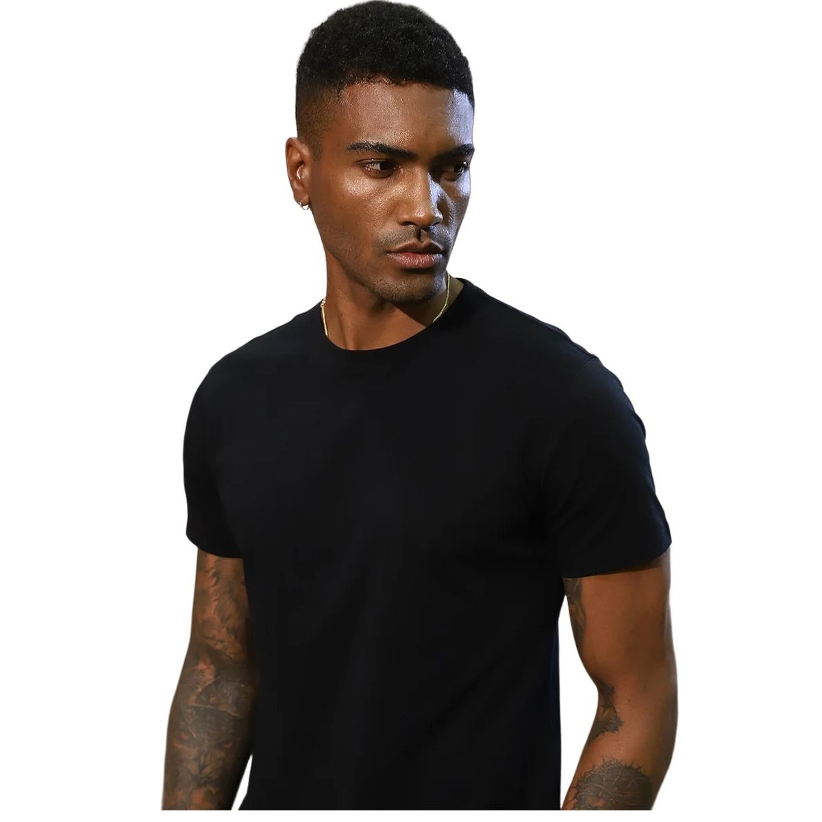GARSIL - x3 Polera De Algodon Manga Corta Para Hombre  - Cuello Redondo