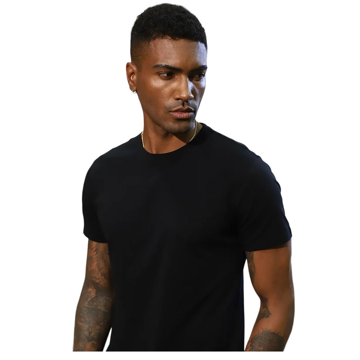 GARSIL - x3 Polera De Algodon Manga Corta Para Hombre  - Cuello Redondo