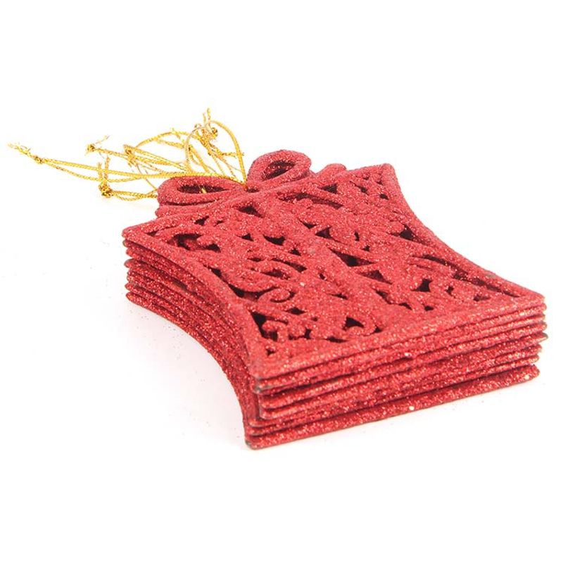 HERRERA MAISON - Set X8 Adornos Arbol Regalo Rojo