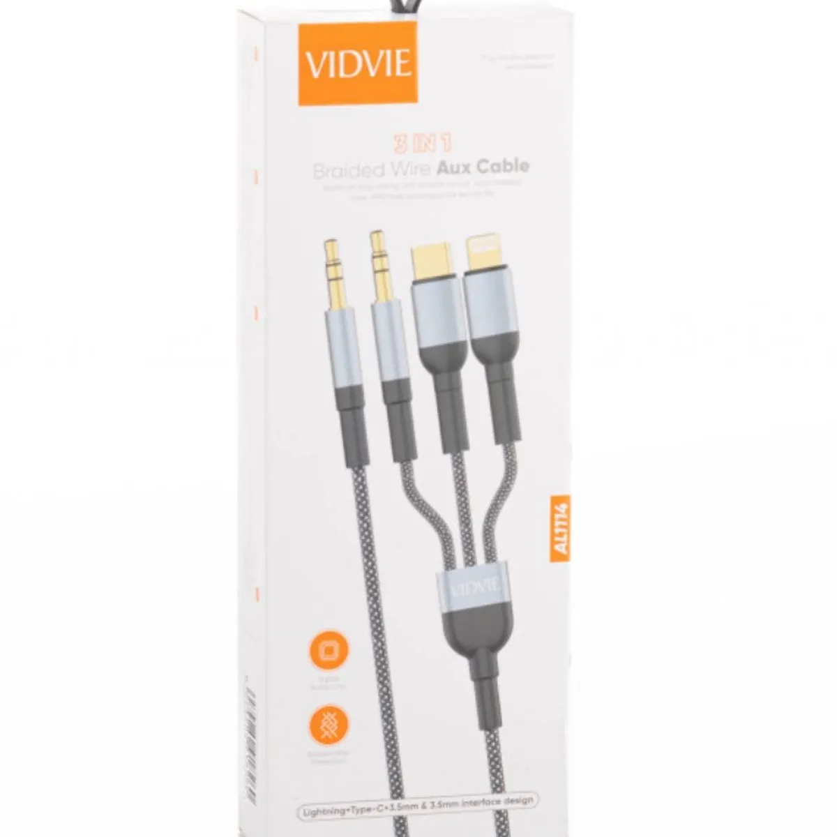 GENERICO - Cable Auxiliar Audio 3 en 1 Iphone + UsbC / Jack