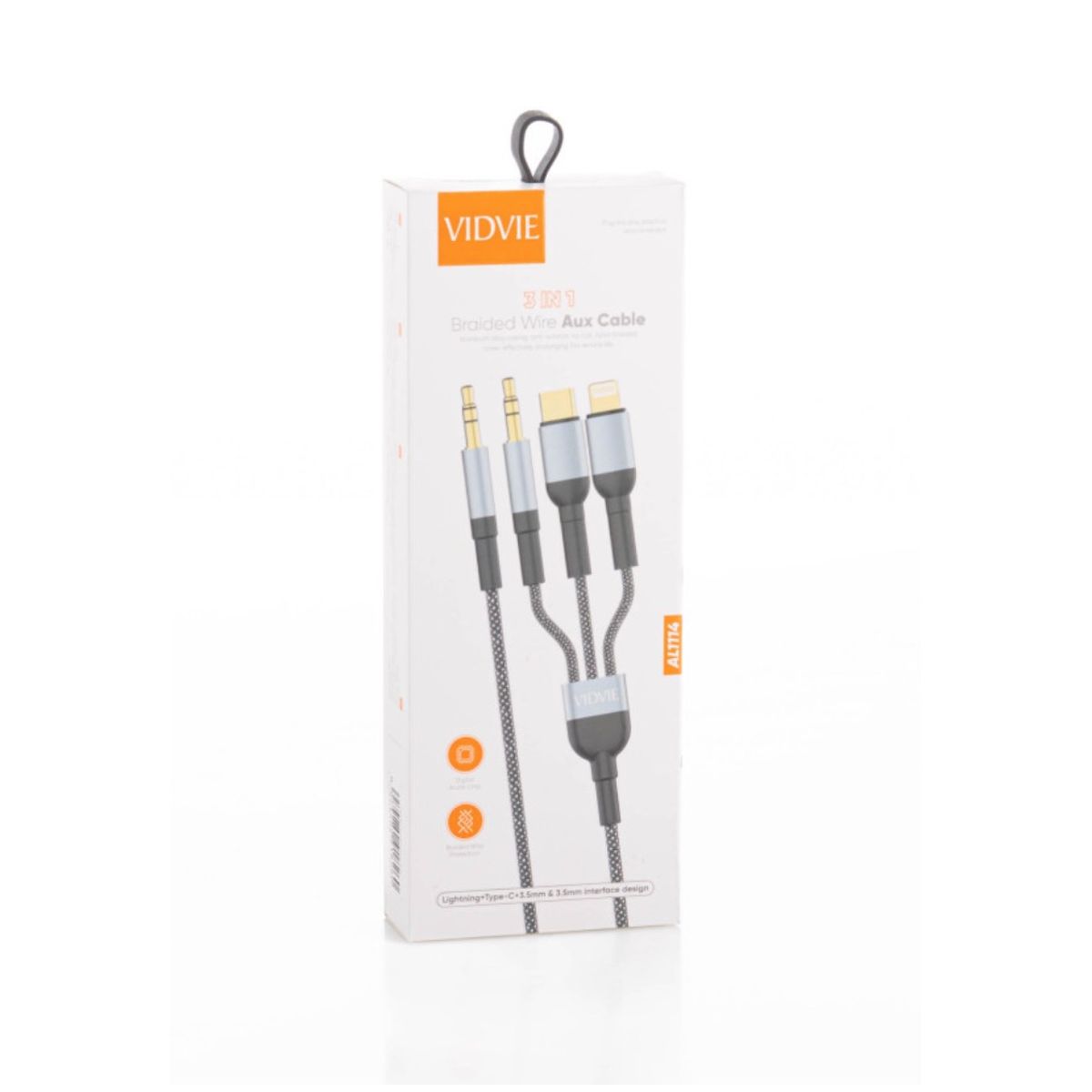 GENERICO - Cable Auxiliar Audio 3 en 1 Iphone + UsbC / Jack