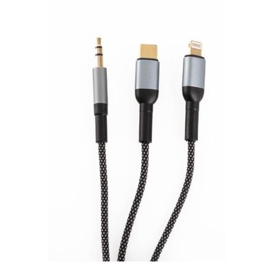 Imagen 2 del producto Cable Auxiliar Audio 3 en 1 Iphone + UsbC / Jack