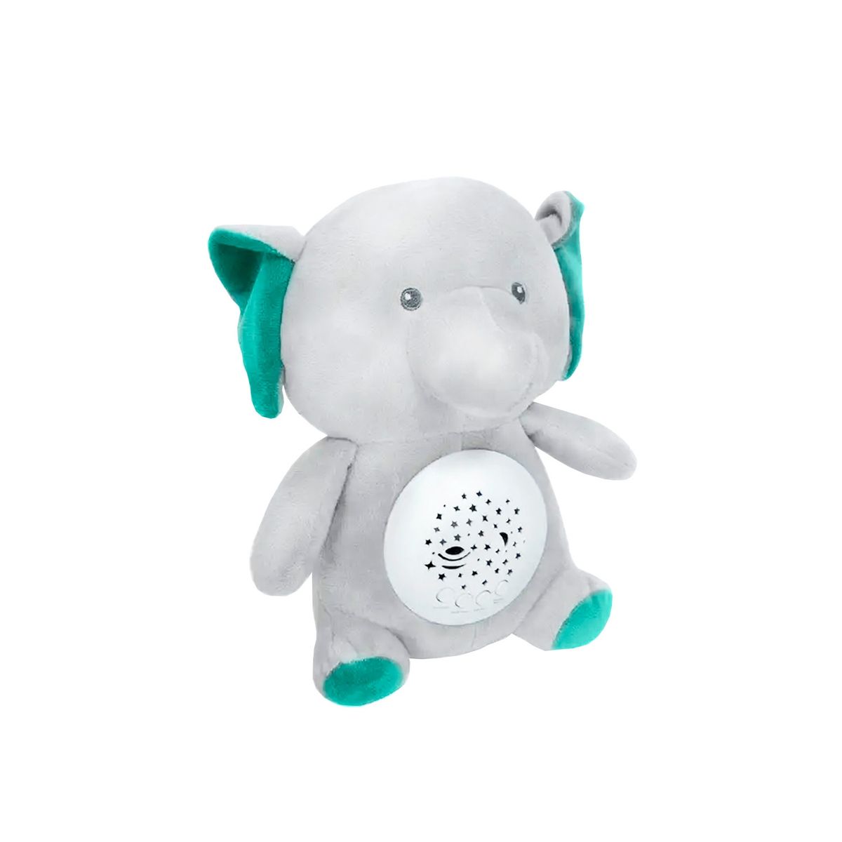MUNDO ONLINE - Elefante de peluche con Proyector de música y luz