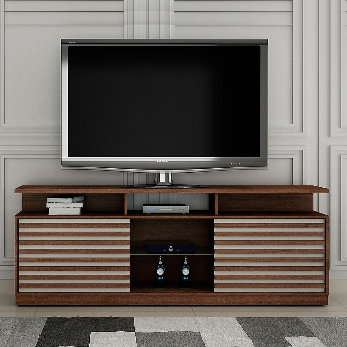 VEKKAHOME - RACK TV ROMA CHOCOLATE 60"