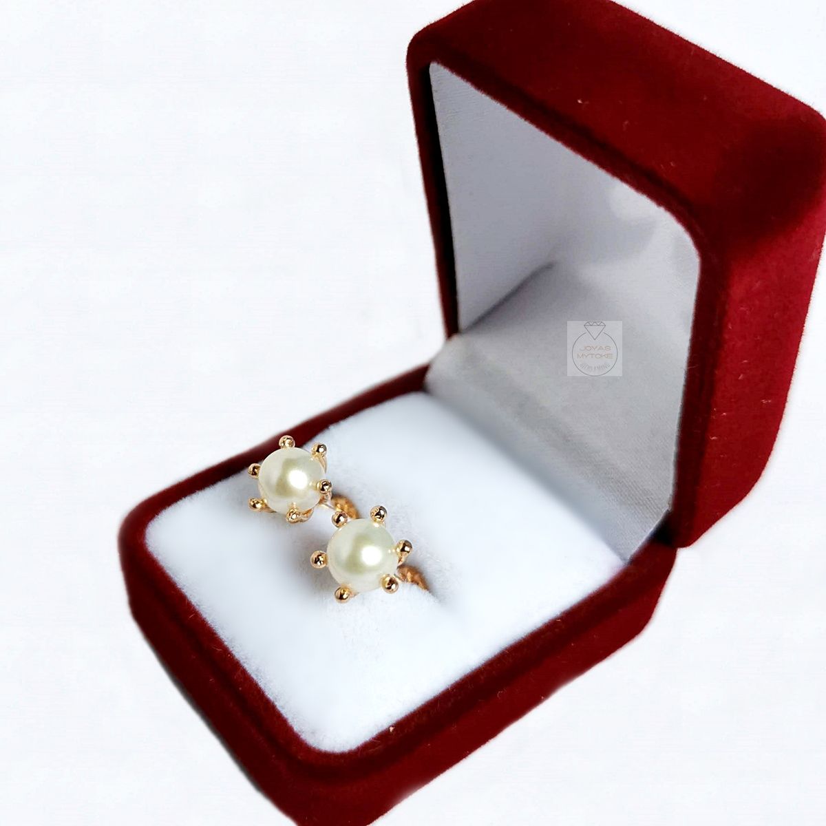 JOYAS MYTOKE - Aros Oro 18k Perla 6mm Pistilo Nacional Mujer