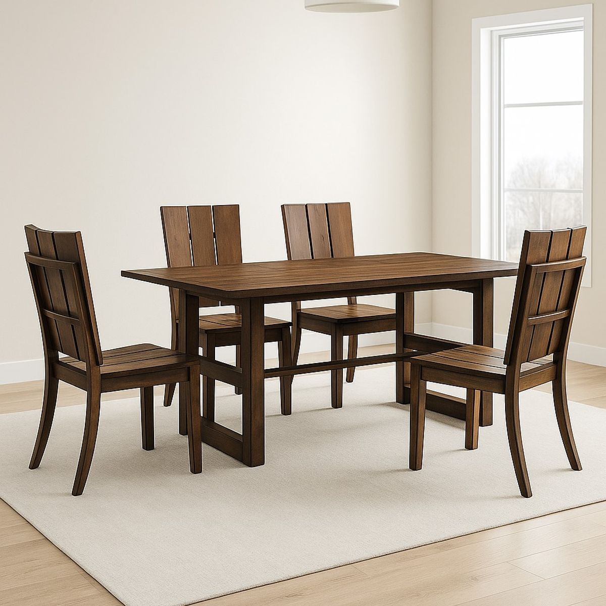 MSA MUEBLES SANTA ANA - Juego de Comedor 4 Puestos Petrohue