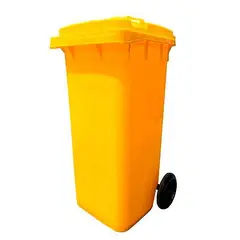 GENERICO - Contenedor de basura Plástico 360 Litros Color Amarillo
