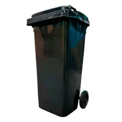 GENERICO - Contenedor de basura Plástico 360 Litros Color Gris Oscuro