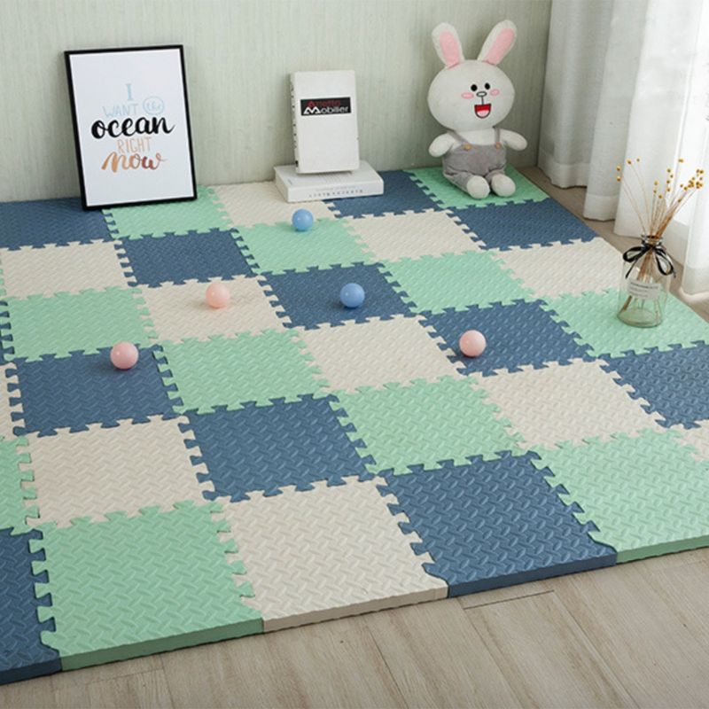 GENERICO - Alfombra Piso Goma Eva Antigolpes 6 Piezas 60x60cm VerdeAzul