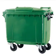GENERICO - Contenedor de basura Plástico 1100 Litros Color Verde