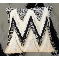 GENERICO - COJÍN BOHO 45 CM X 45 CM ZIGZAG
