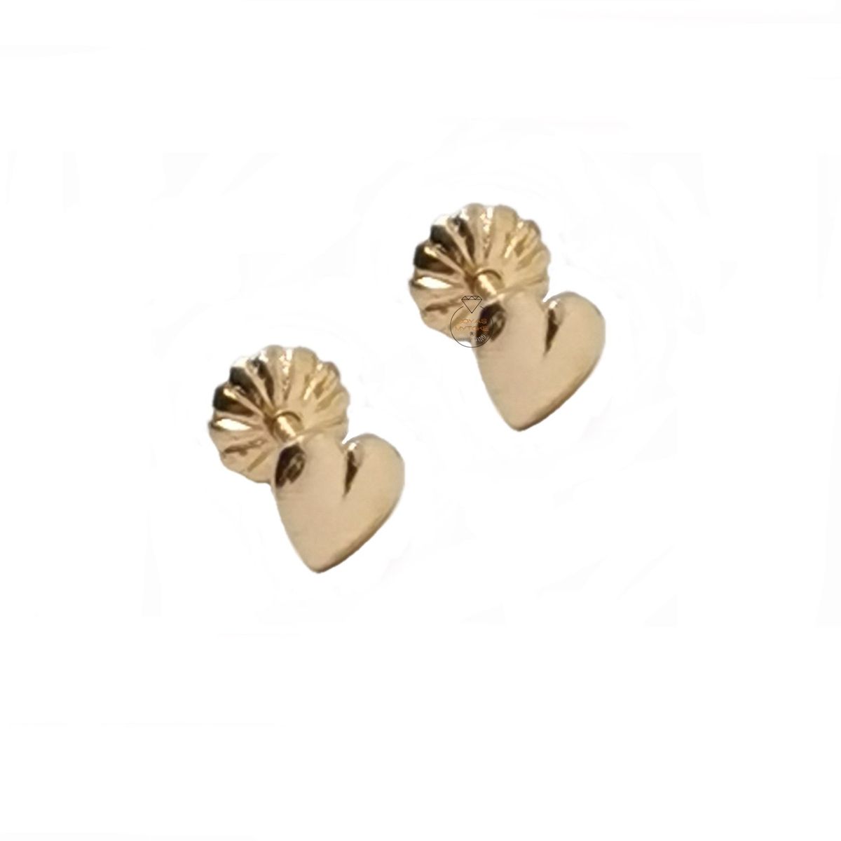 JOYAS MYTOKE - Aros Corazon Chico Oro 18 Kilates Tornillo Bebe Niña