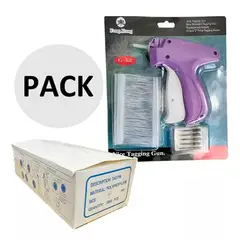 OFERTABKN - Pistola Etiquetador Ropa + 5 Agujas + 5000 Plastiflechas