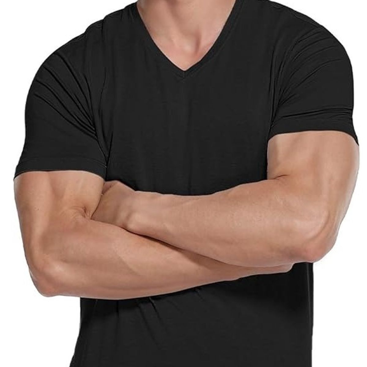 GARSIL - Polera De Algodon Manga Corta Para Hombre  - Camiseta Cuello V