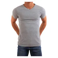 Polera De Algodon Manga Corta Para Hombre - Camiseta Cuello V