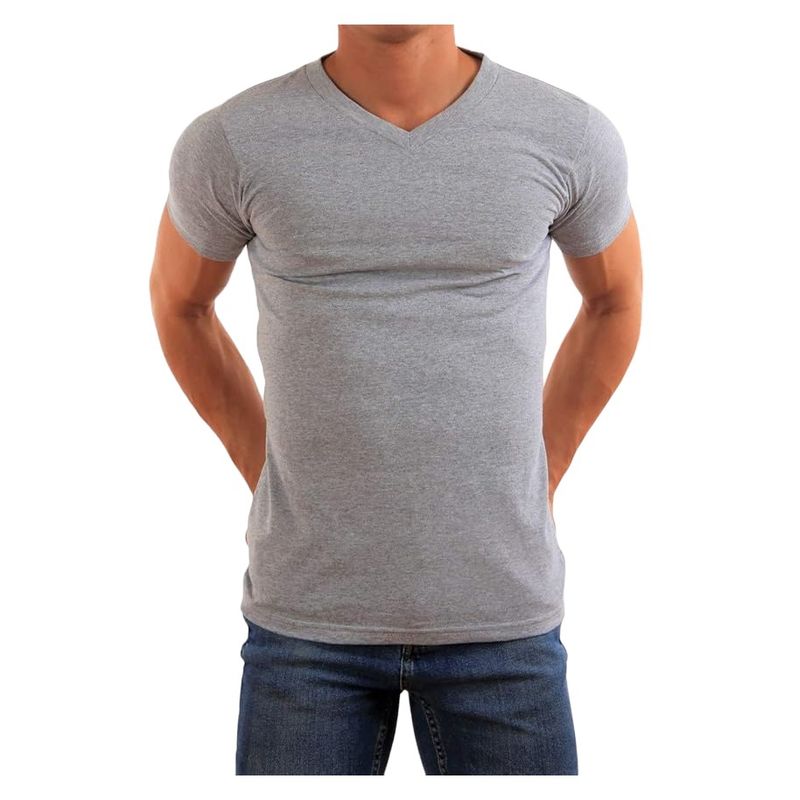 GARSIL - Polera De Algodon Manga Corta Para Hombre  - Camiseta Cuello V