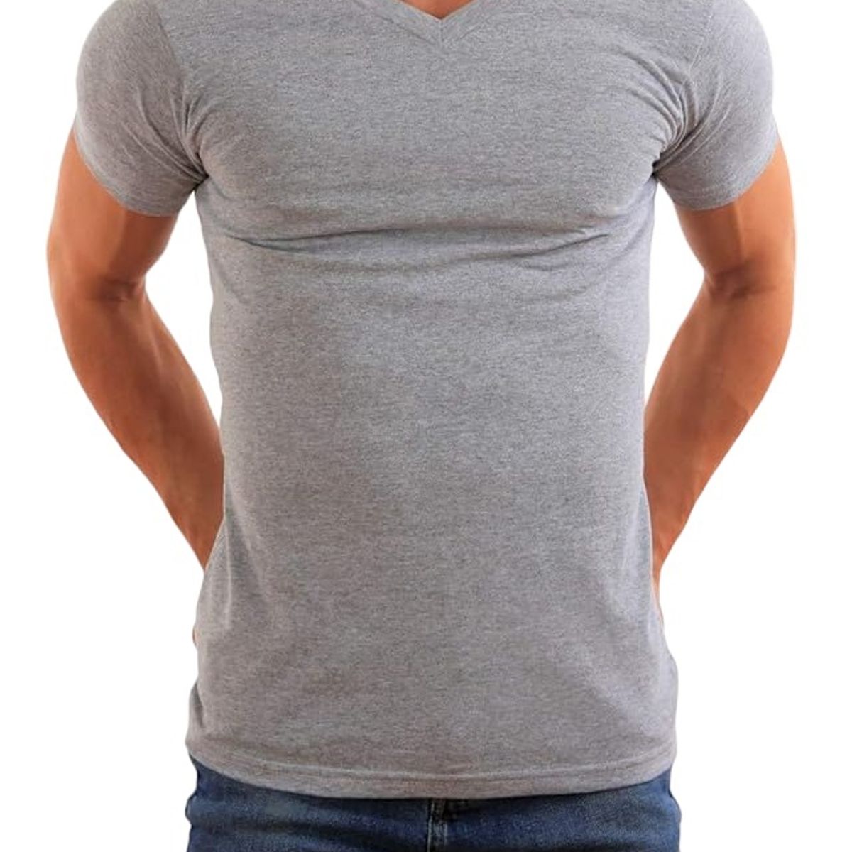 GARSIL - Polera De Algodon Manga Corta Para Hombre  - Camiseta Cuello V