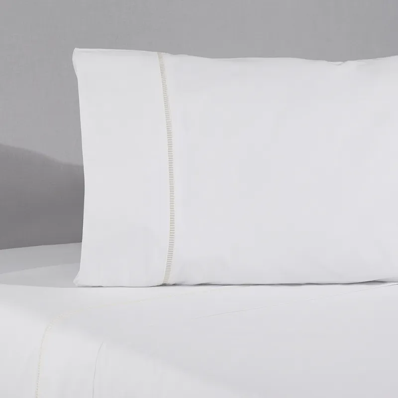 NINA HERRERA - Sábana Básica Deshilado Bicolor 220 Hilos Super King
