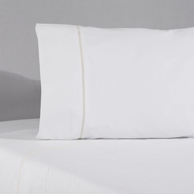 NINA HERRERA - Sábana Básica Deshilado Bicolor 220 Hilos King