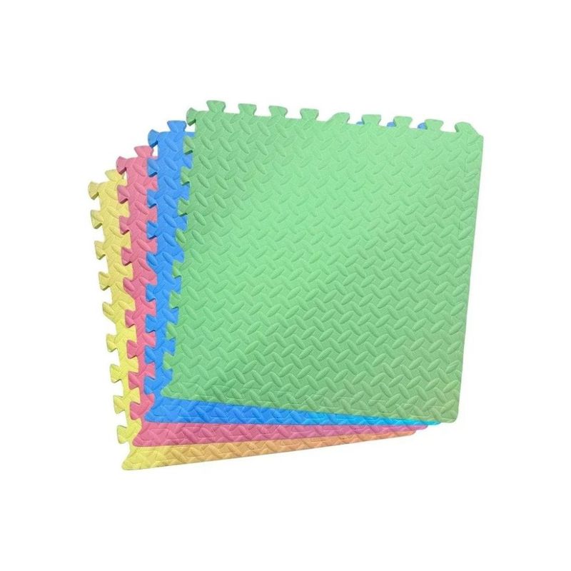 IRM - Alfombra Piso Goma Eva Lizo Set 4 Cuadros 60x60cm