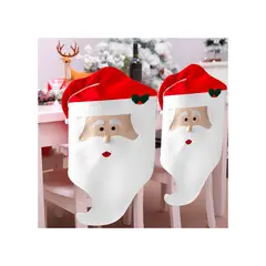 GENERICO - Cubre Sillas De Navidad Papá Noel Viejo Pascuero