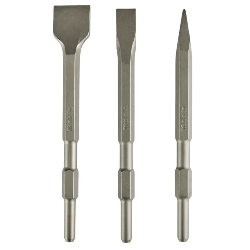MAKITA - Juego de cinceles 3 piezas hexagonales 17mm Makita D-71320