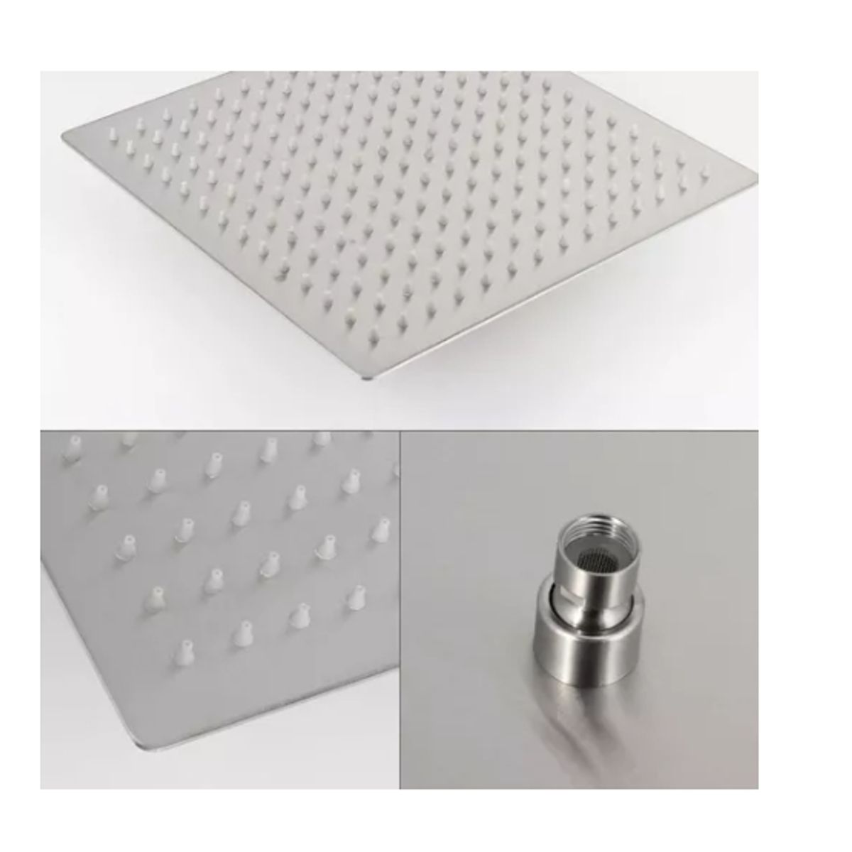 OFERTABKN - Plato Ducha Cuadrado Acero Inoxidable 20 Cm