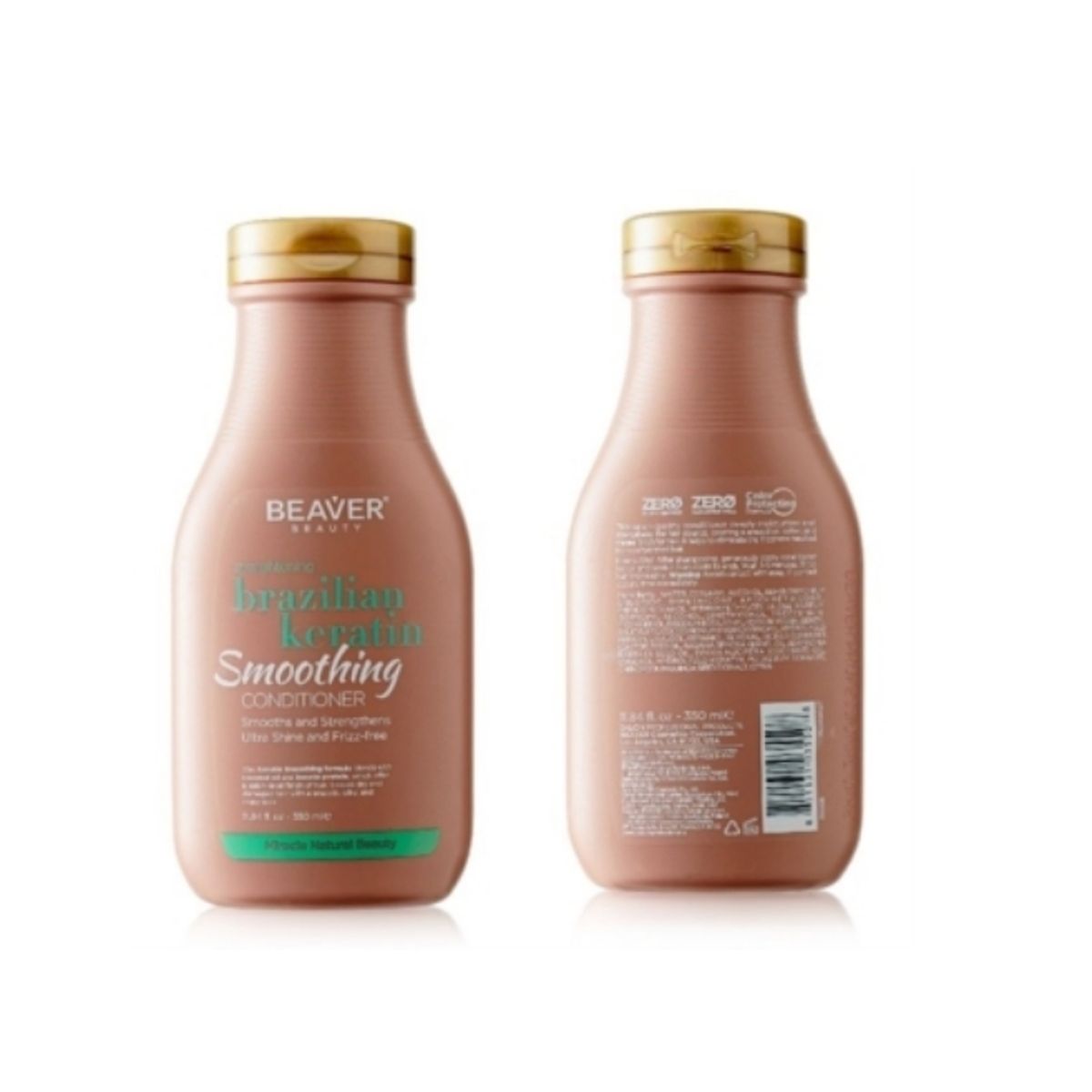 GENERICO - Beaver® Shampoo y Acondicionador Brazilian Keratin Smoothing 350ml