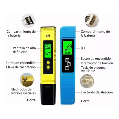 Imagen 2 del producto Medidor De Ph Digital Probador Tds Ec Temperatura Para Agua
