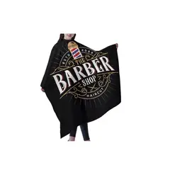 GENERICO - Capa Corte De Barbero Barbería Diseño Negro Con Barber 103