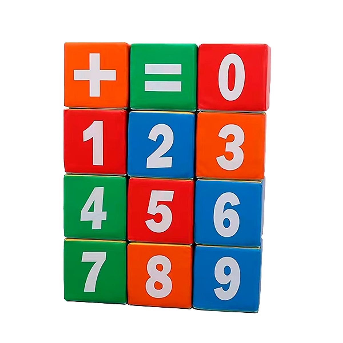 GENERICO - Set de 12 cubos de psicomotricidad números símbolos