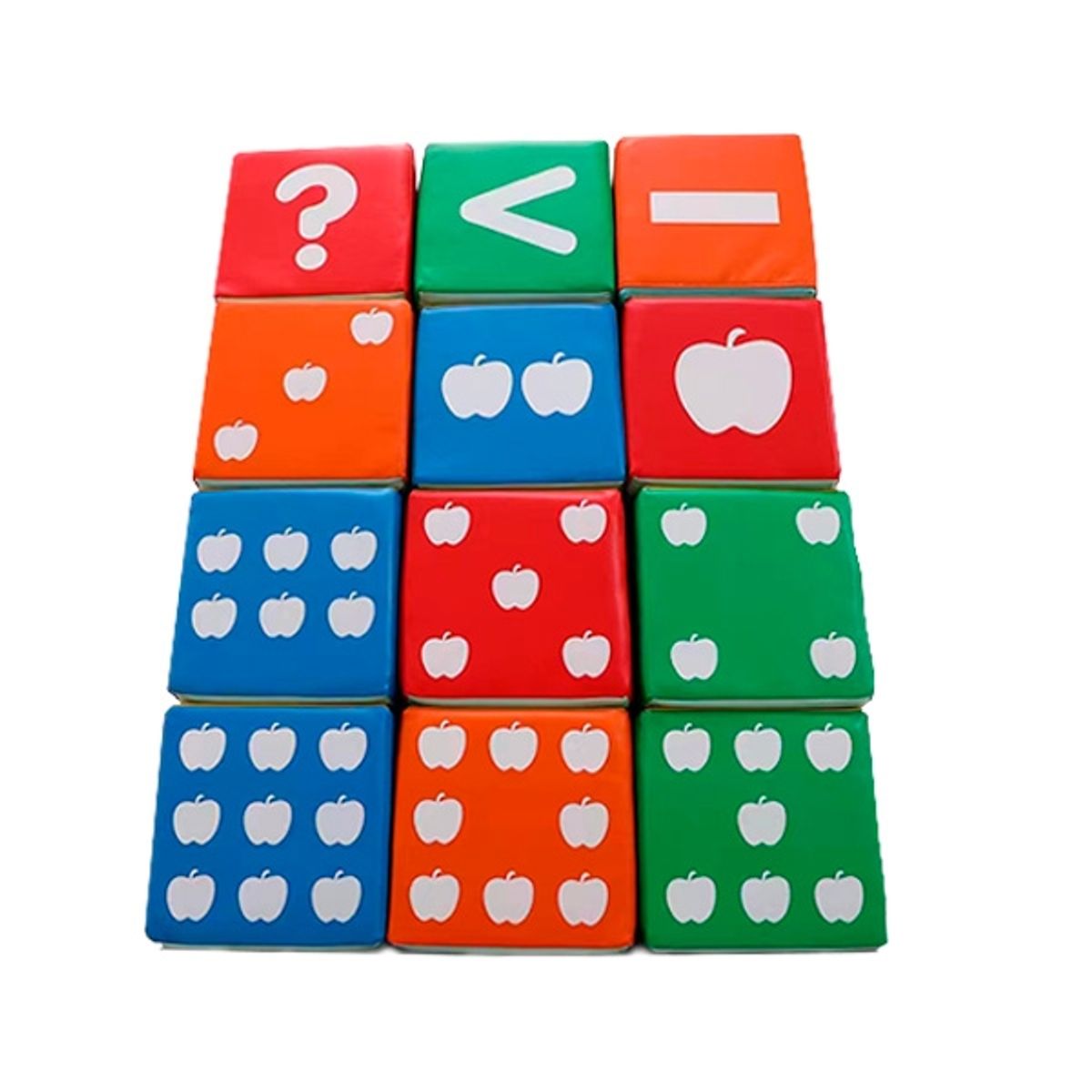 GENERICO - Set de 12 cubos de psicomotricidad números símbolos