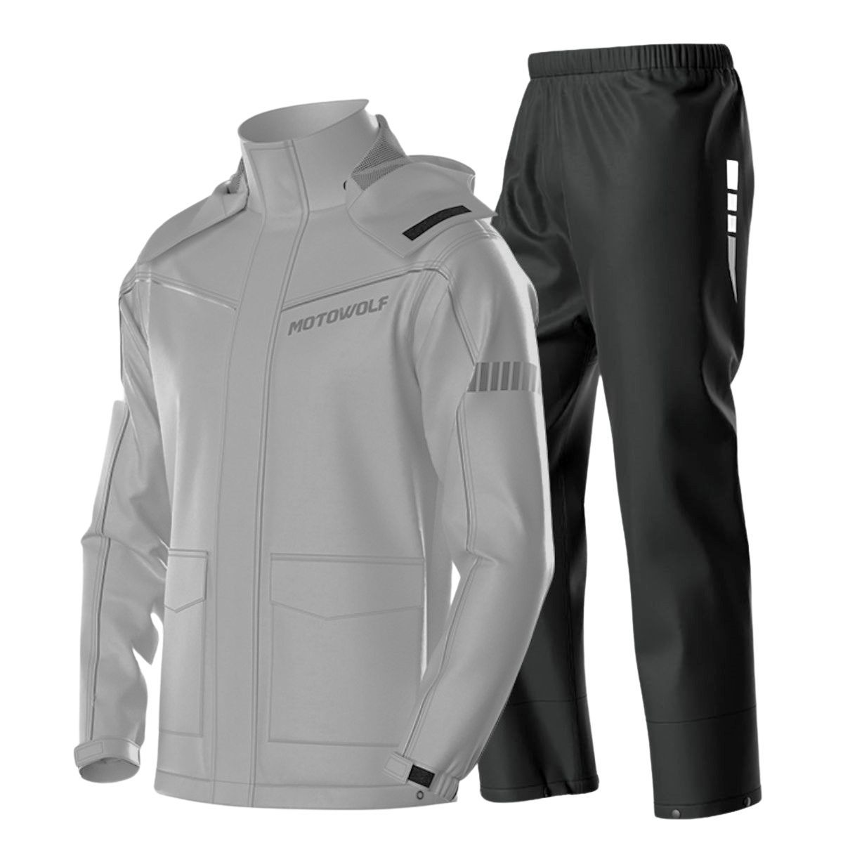 MOTOWOLF - Impermeable para moto y ciclismo Motowolf 0403B-GY