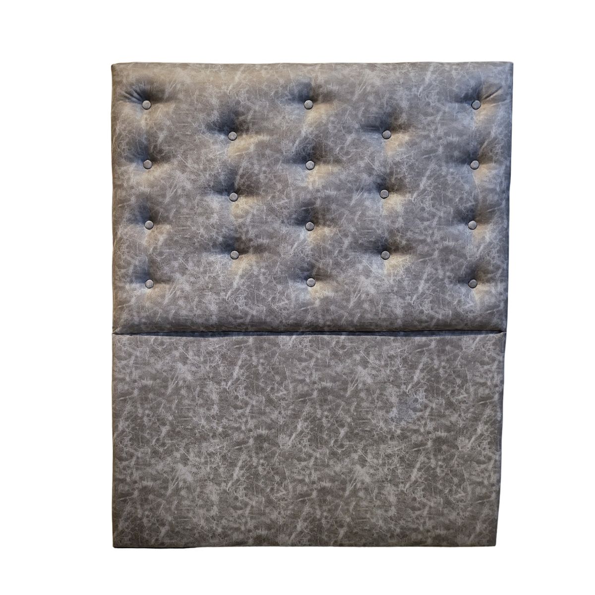 GENERICO - Respaldo 1 1/2 Gris Eco Cuero Botone a piso Muebles Rimar