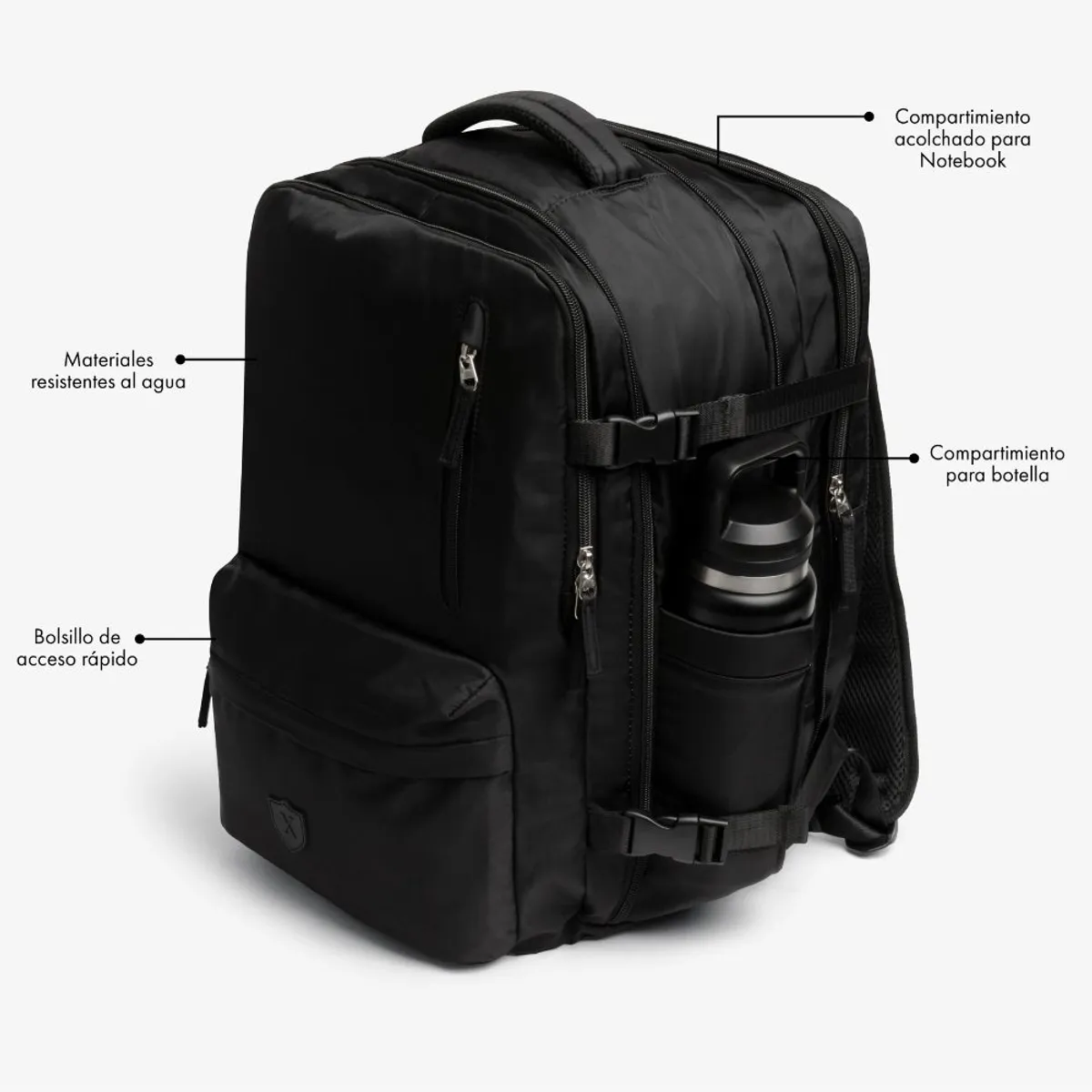 XCLUSIVE - Pack Mochila Maleta para Viajes 29-39L Royal con Organizadores