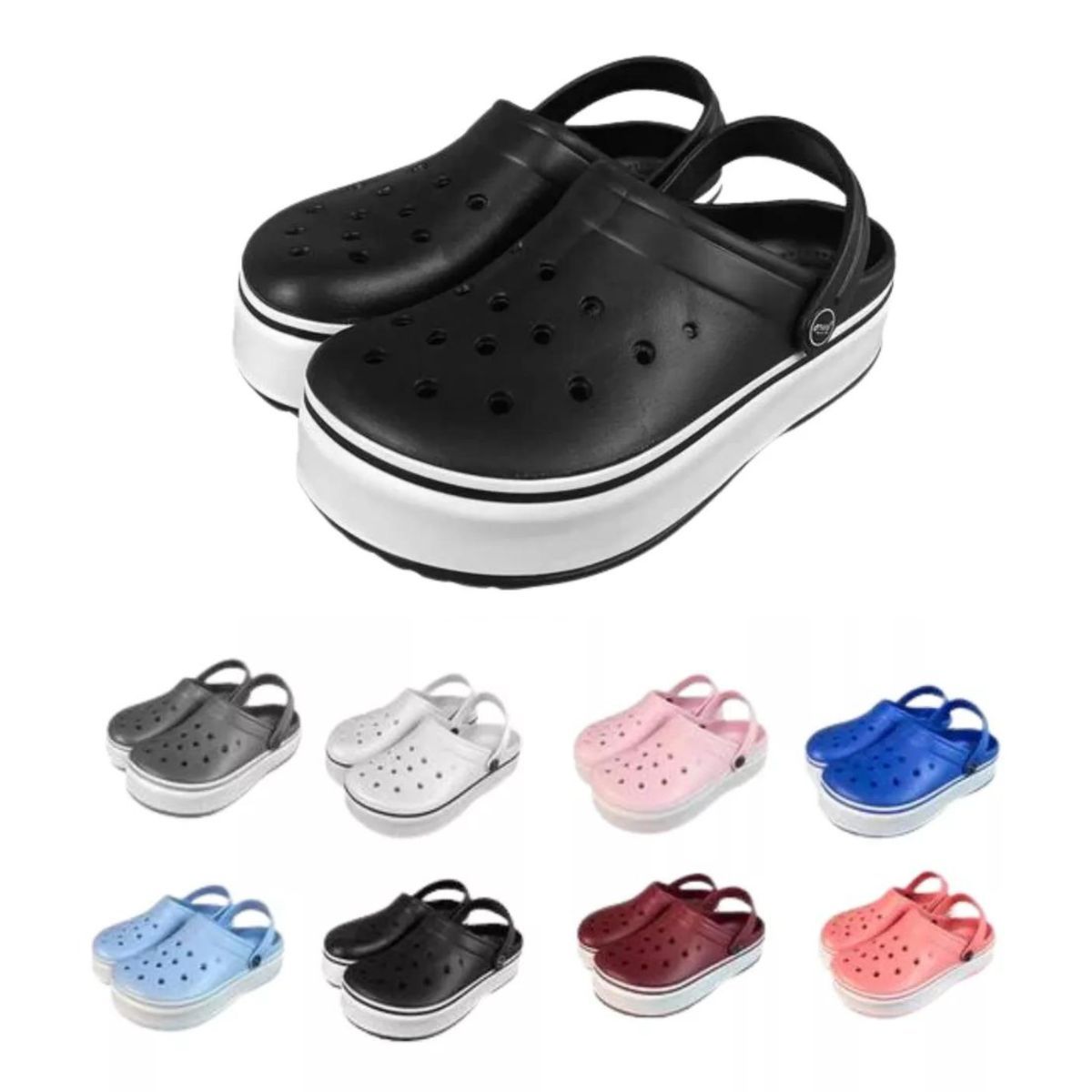 LOOK SHOP - Zueco Goma Eva Plataforma Chalas Sandalias Colores