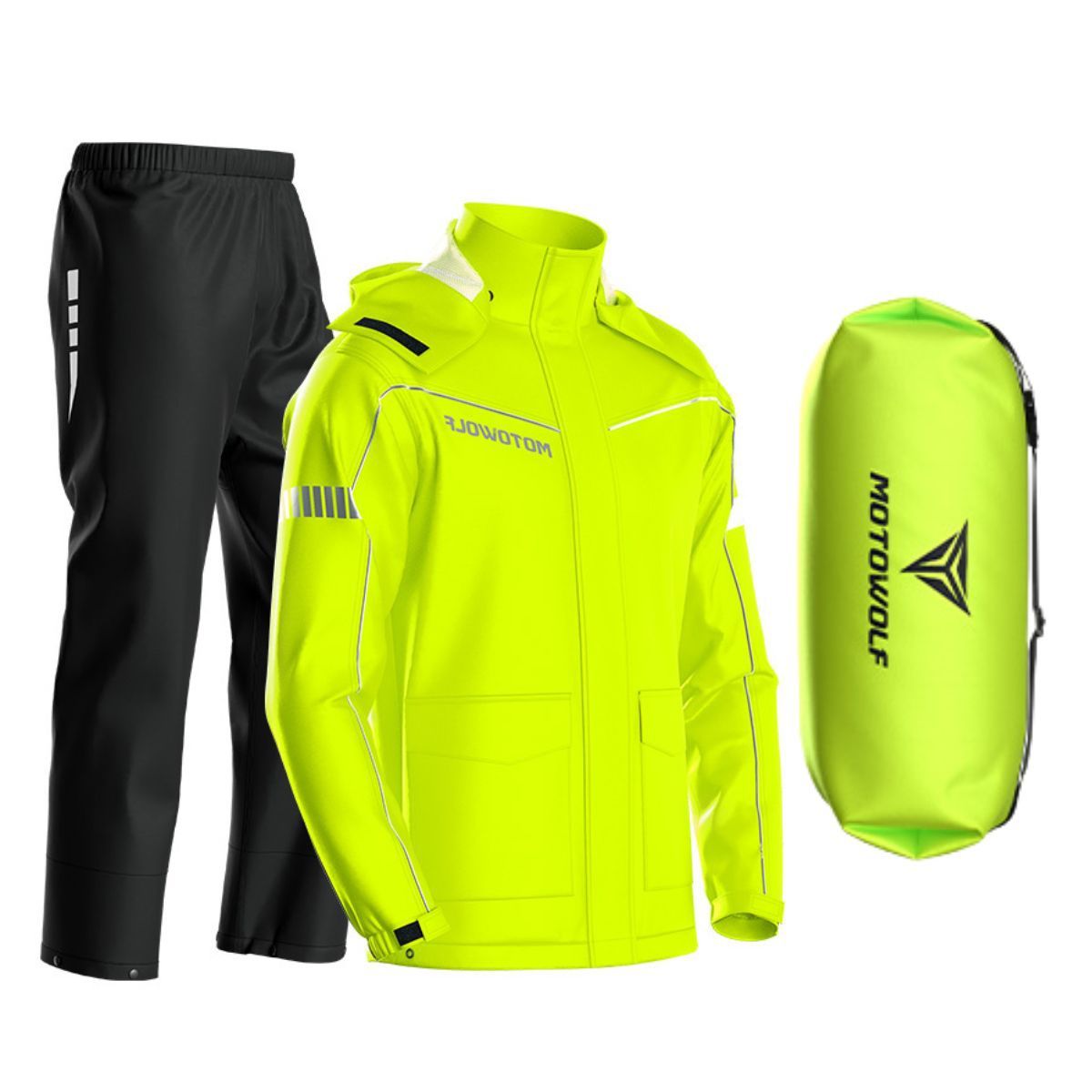 MOTOWOLF - Impermeable Para Moto y Ciclismo Chubasquero Motowolf 0403B-YL