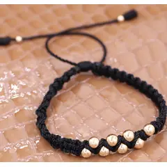 GENERICO - Pulsera Tejida en oro laminado de 18k