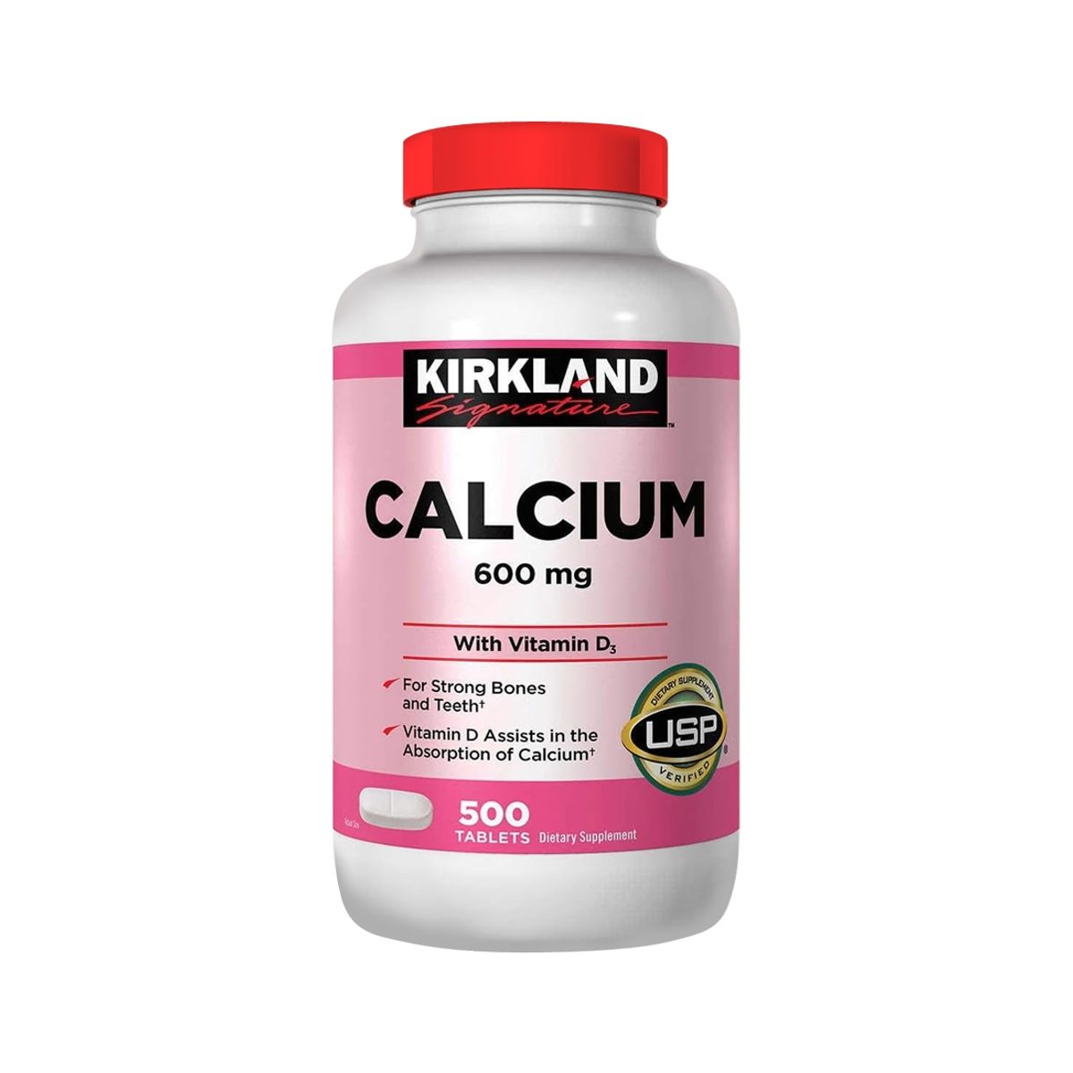 KIRKLAND - Calcium 600mg  500 Tabs - Kirkland
