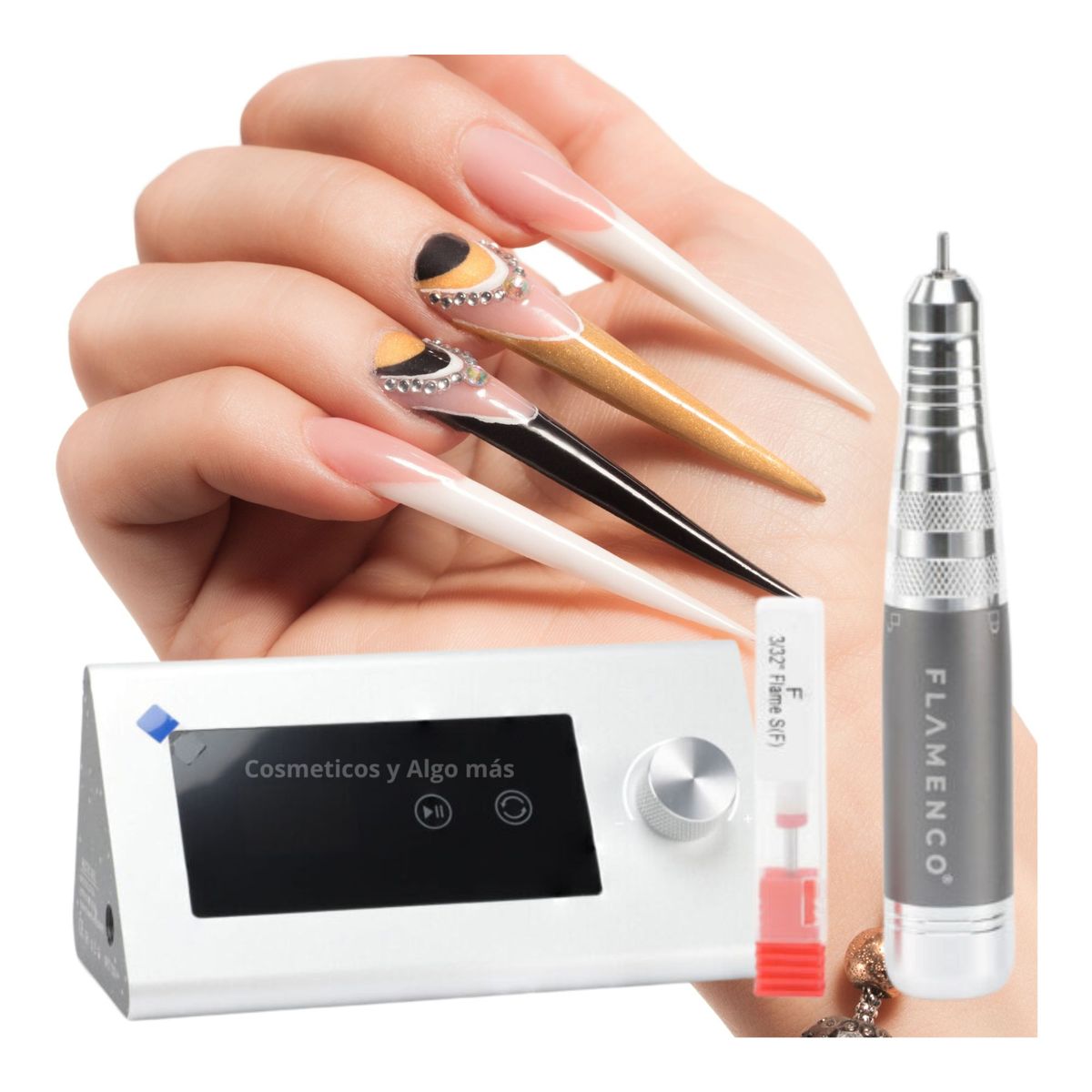 GENERICO - Torno o Drill profesional para uñas de 45.000 RPM con potencia de 36watts