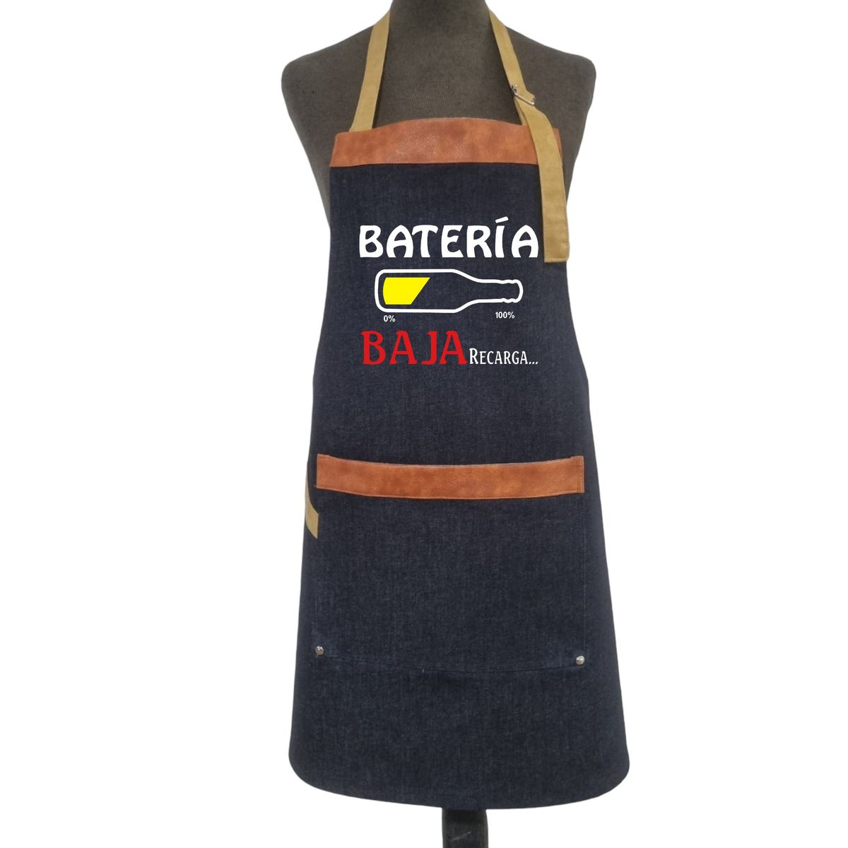 GENERICO - Pechera o Delantal Parrillera Bordada Navidad