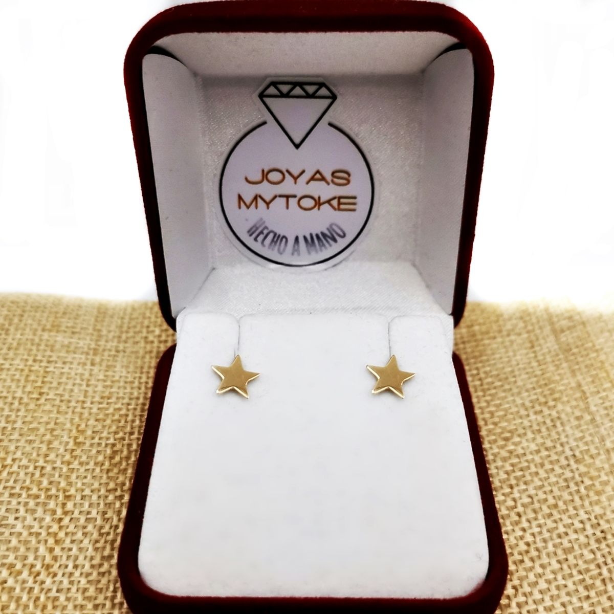 JOYAS MYTOKE - Aros Estrella Oro 18 Kilates Tornillo Niña Mujer Jmtk