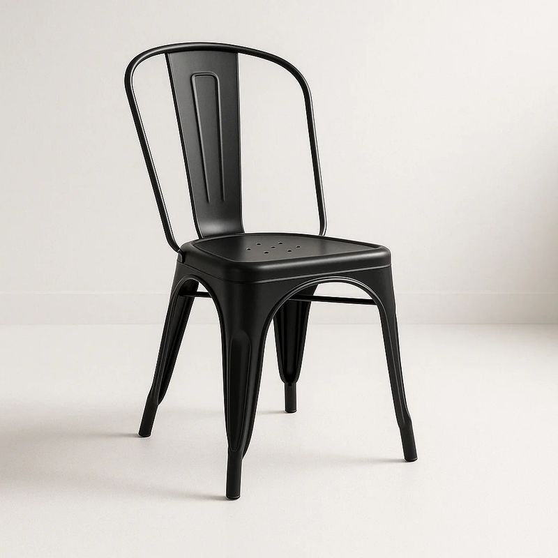 KLIK - Silla Tolix de Comedor o Terraza Exterior - Negra KLIK