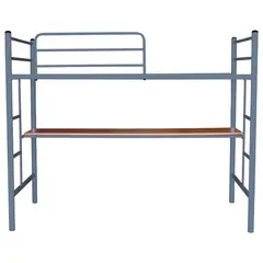 FUTONES Y MUEBLES - Cama Alta 1.5 Plaza Con Escritorio.