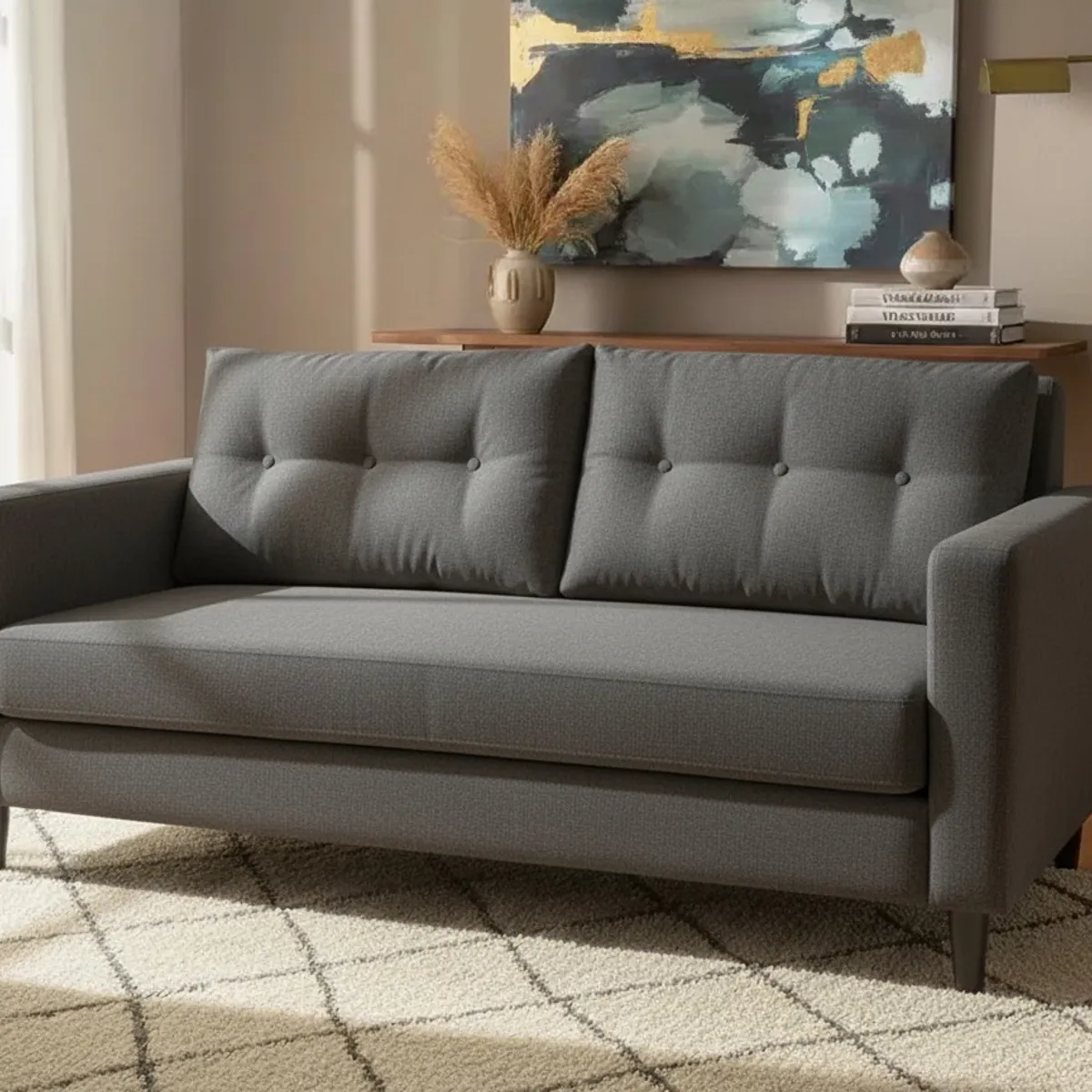 FLOBAL - Sofá 3 Cuerpos Paris - Marengo Repelente a LÍquidos