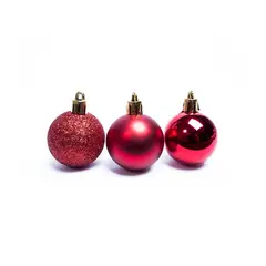 PALERMO - PACKS 06 ESFERAS COLOR ROJO 6 CM