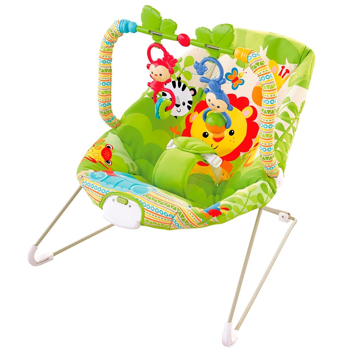 LUMAX - Silla Nido Mecedora Vibracion Fiesta Animal Bebes Color Verde