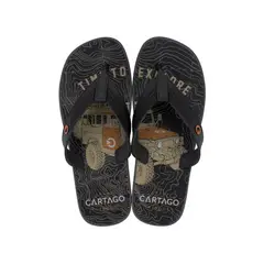 CARTAGO - Sandalia Hombre Negro/Gris Dakar