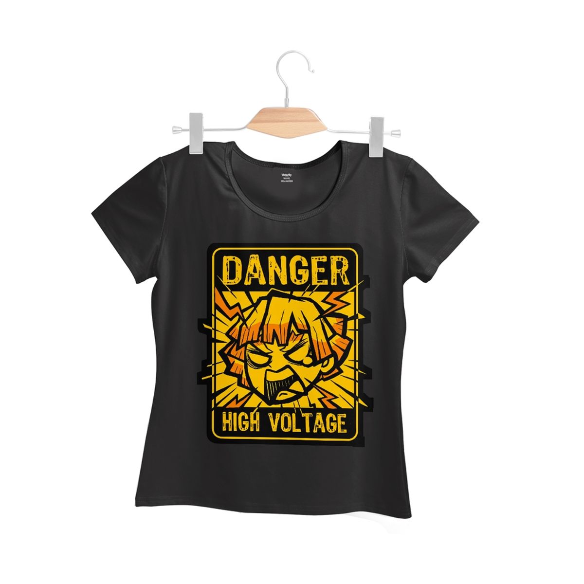 GENERICO - Polera Mujer Zenitsu Peligro - Negro